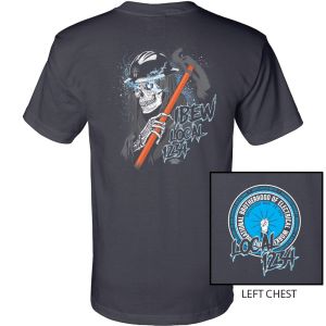 IBEW YOUR LOCAL HERE REAPER USA MADE T-SHIRT UNION PRINTED SL0109