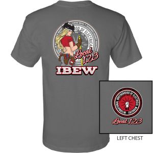 IBEW YOUR LOCAL HERE HOTSTICK USA MADE T-SHIRT UNION PRINTED SL0110