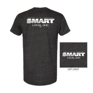 SMART SHEET METAL WORKERS  YOUR LOCAL HERE USA MADE UNION PRINTED MENS TRI BLEND T-SHIRT 5710