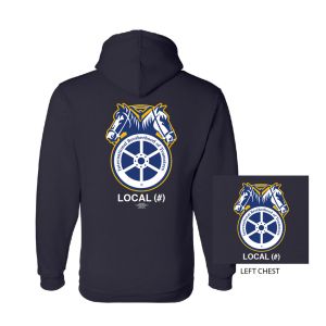 TEAMSTERS LOGO DOUBLE HORSE HEAD USA MADE UNION PRINTED HOODIE 960
