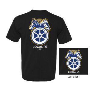 TEAMSTERS LOGO DOUBLE HORSE HEAD USA MADE UNION PRINTED MENS T-SHIRT