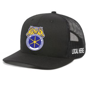 TEAMSTERS YOUR LOCAL HERE OLD SCHOOL DOUBLE HORSE LOOK UNION MADE TRUCKER HAT BASEBALL CAP TH002