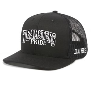 TEAMSTERS YOUR LOCAL HERE PRIDE LOOK UNION MADE TRUCKER HAT BASEBALL CAP TH006-BLACK/BLACK-OSFA