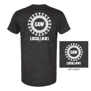 UAW UNITED AUTO WORKERS  USA MADE UNION PRINTED MENS TRI BLEND T-SHIRT 5710