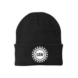 UAW UNITED AUTO WORKERS USA MADE UNION EMBROIDERED BEANIE