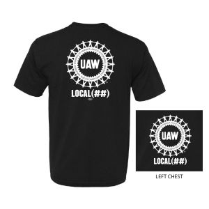 UAW UNITED AUTO WORKERS  USA MADE UNION PRINTED MENS T-SHIRT 5040