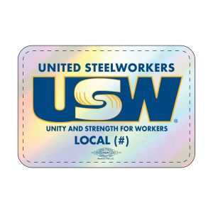 USW UNITED STEEL WORKERS HOLOGRAM STICKERS