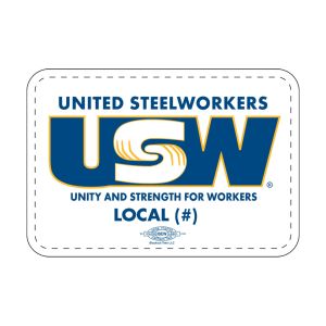 USW UNITED STEEL WORKERS WHITE STICKERS